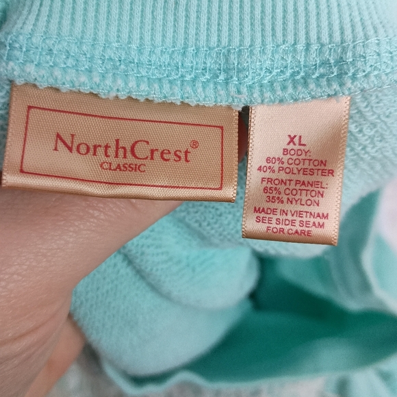 2/$30 Cute NORTHCREST Cozy Boxy Oversized Spearmint Pullover Sweatshirt(#1,272) - Picture 2 of 6